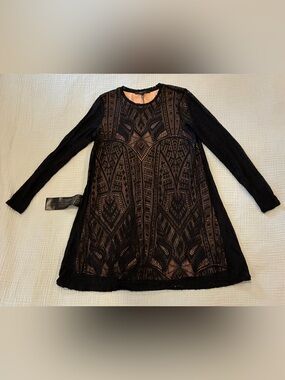 BCBGMAXAZRIA Atelier Black Lace Maternity Dress NWOT Size M